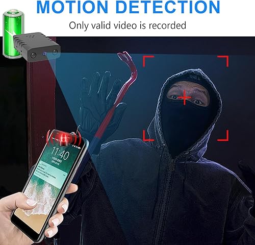 Miniatura 6 de Free 64G Smallest Wireless WiFi Battery Camera,Concealed Coin Size,Spy Camera,HD4K Portable Video Recording Live Feed,Pet Camera for Baby