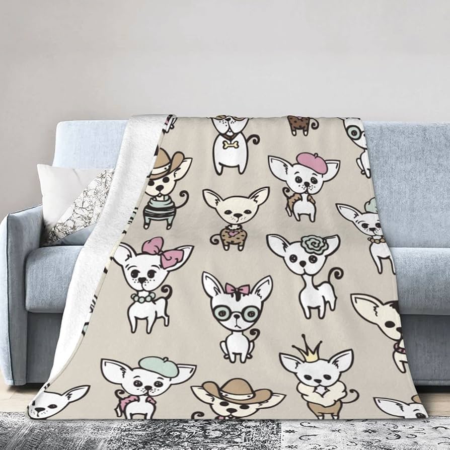 犬用の柔らかい毛布 Amazon｜毛布 可愛い チワワ 犬柄 アニメ ひざ掛け 軽量 薄手