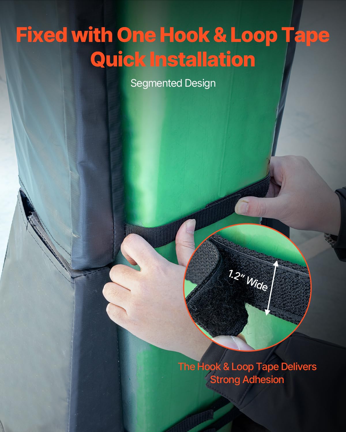 VEVOR Almohadilla para Poste de Baloncesto, Resistente y Envolvente, Cuadrada, Almohadilla Protectora Impermeable para Todo Tipo de Clima para Sótano, Garaje, Patio de Juegos, 1630 x 790 x 120 mm