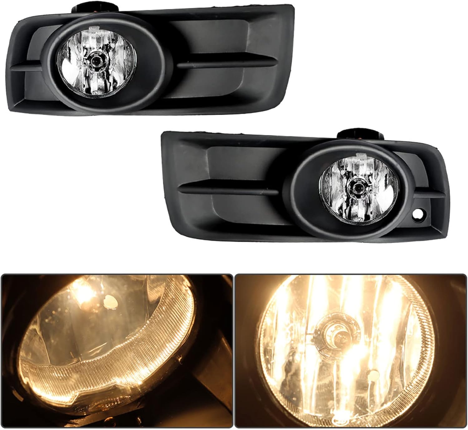 labwork 1 Pair Fog Lights Assembly Replacement for 2010-2014 Chevy Cruze Clear Lens with Bulbs Driving Fog Light Lamp Driver and Passenger Side