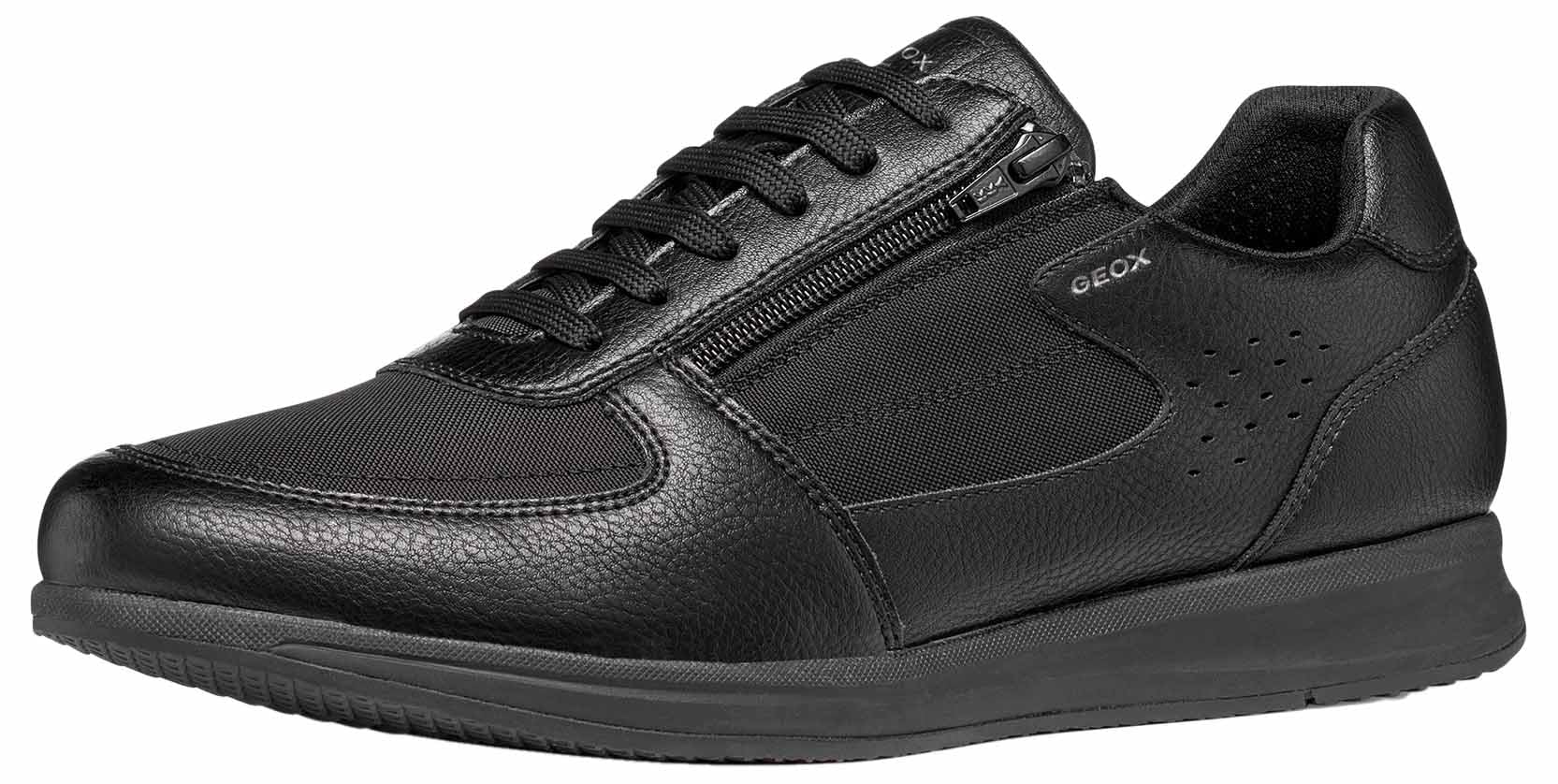 Geox Men's U Avery A Trainers, Black, 43 EU