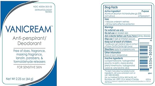 Miniatura 6 de Vanicream Desodorante antitranspirante para piel sensible de fuerza clínica - 2.25 onzas, paquete de 5
