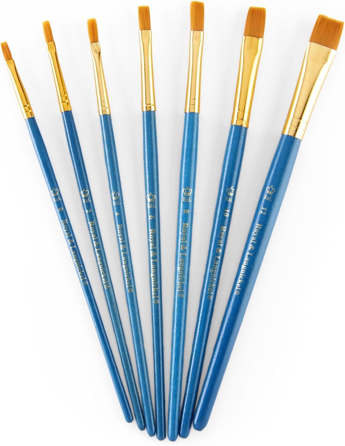 Royal & Langnickel Royal Zip N' Close Gold Taklon Shader 7-Piece Brush Set