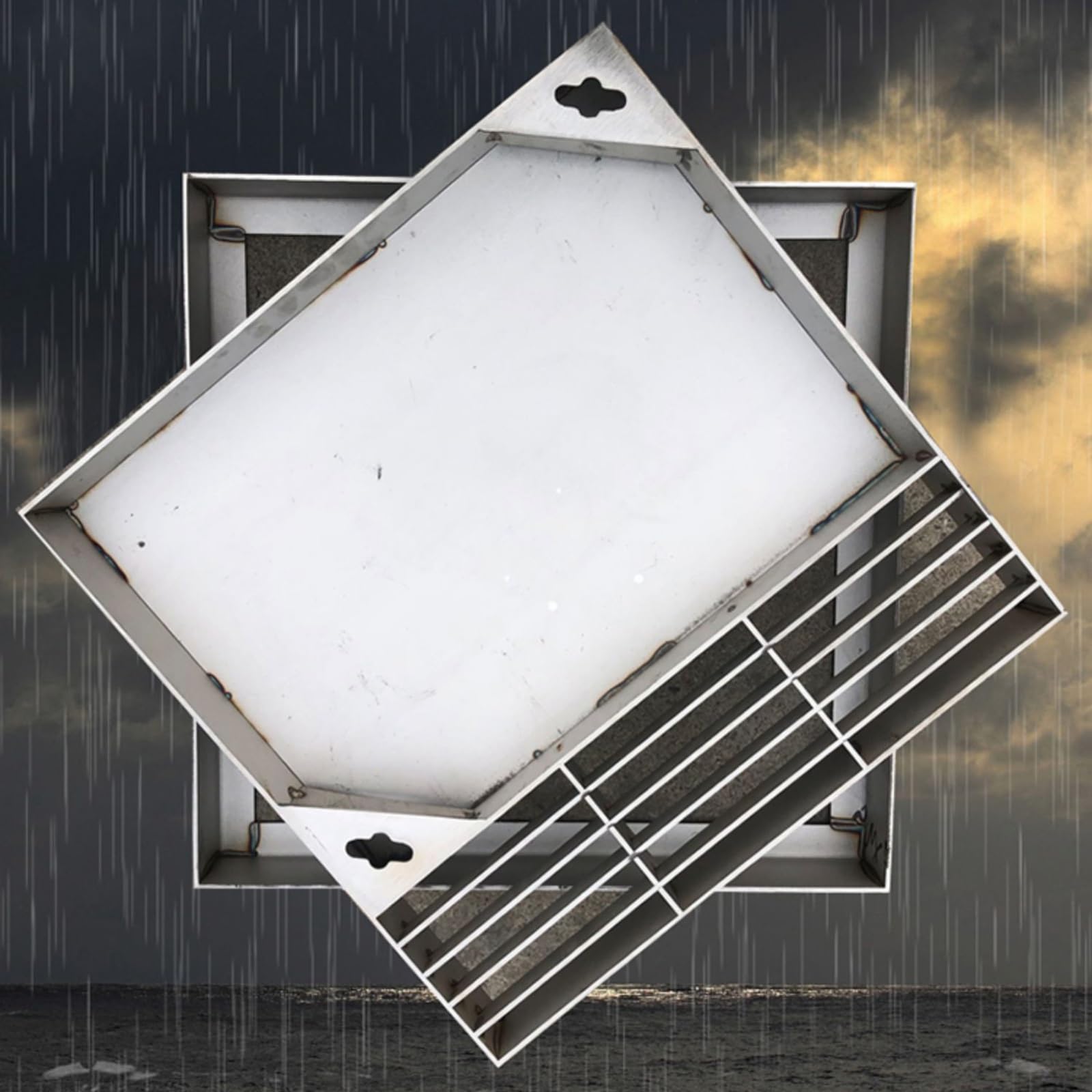 Chambre d'inspection invisible en acier inoxydable 304 pour drain pluvial de prestige