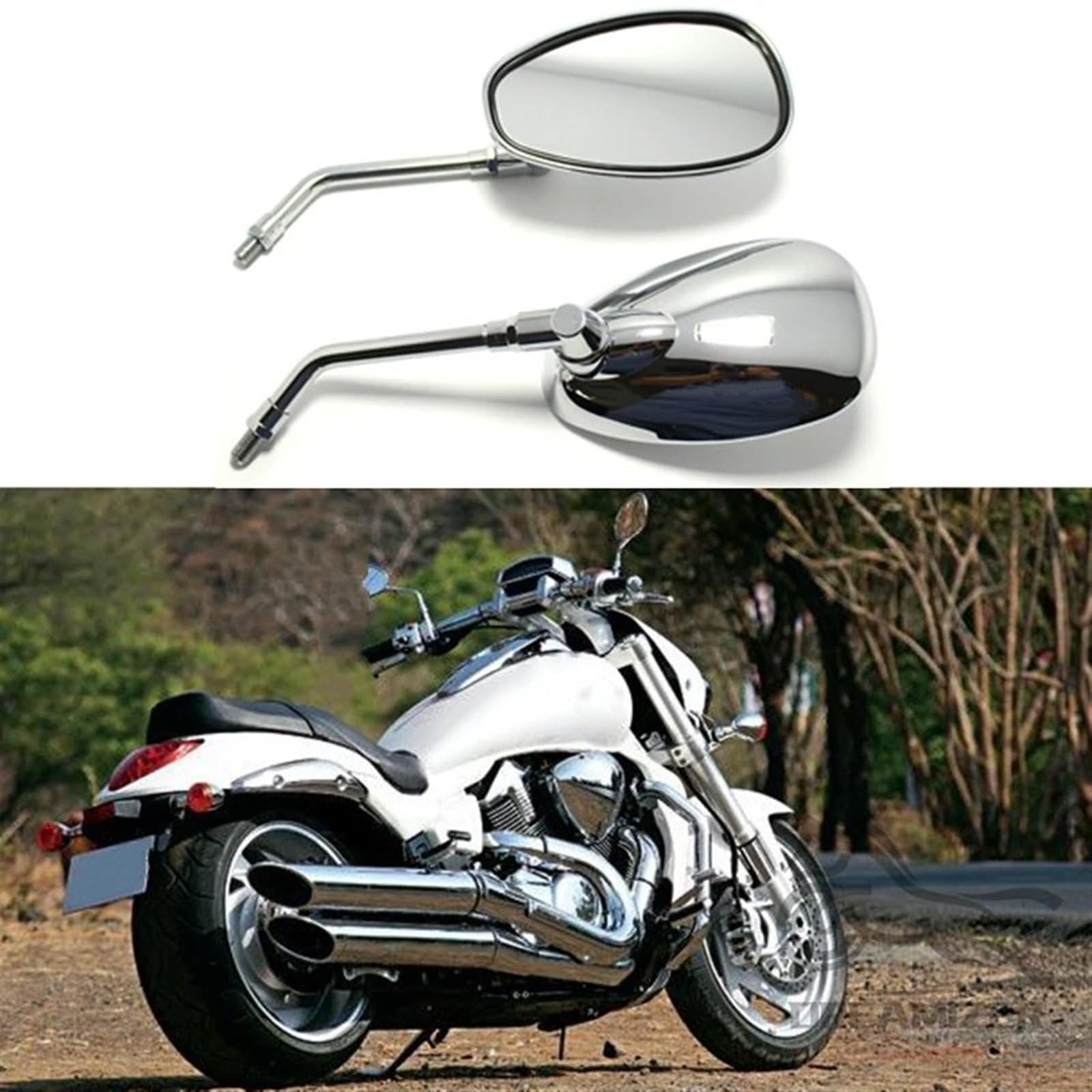 pour Touring pour Electra pour Glide pour Dyna pour Fatboy pour Softail pour Sportster pour Breakout Rétroviseur Moto 10MM Rétroviseur Carré Rétroviseur Moto Miroir Latéral Moto