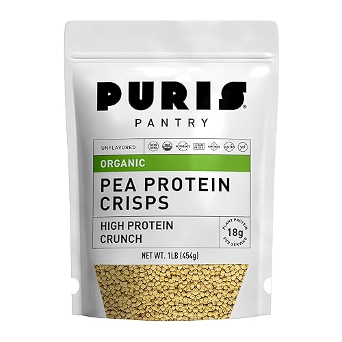 PURIS Frituras de proteína de guisante orgánicas, aislado de proteína de guisante orgánico certificado, crujido de proteína Keto, hecho 100% en EE.