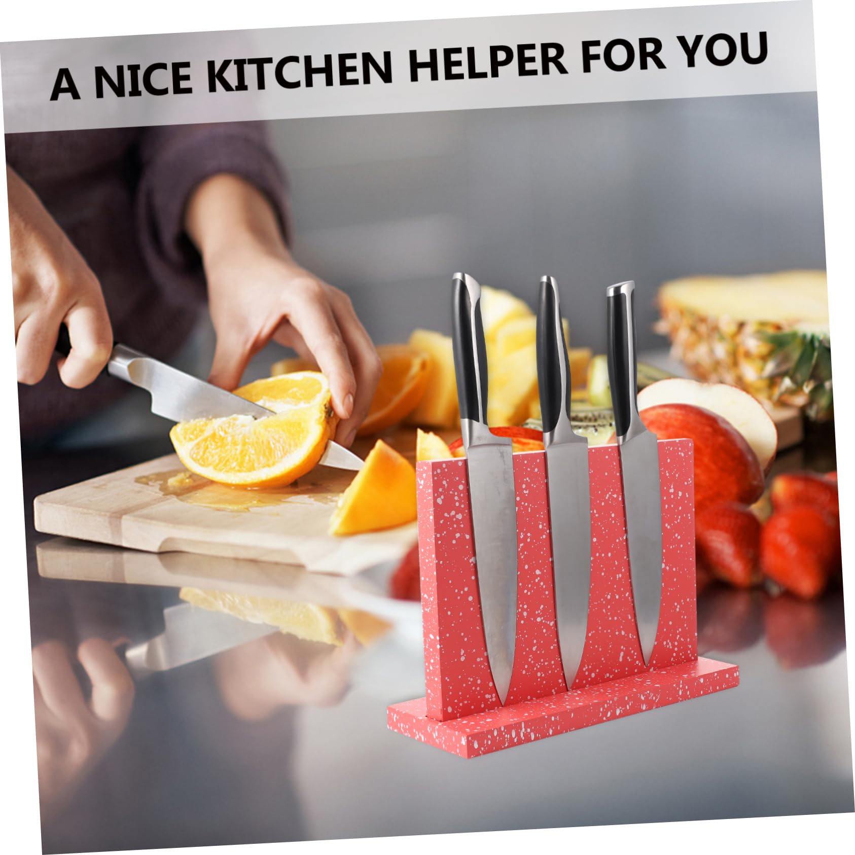 Healifty Magnetisches Cutter Regal aus Küchenutensilienhalter Platzsparender Messerblock mit Magnet Multifunktionale Aufbewahrung für Schneidwerkzeuge Küchen Organizer