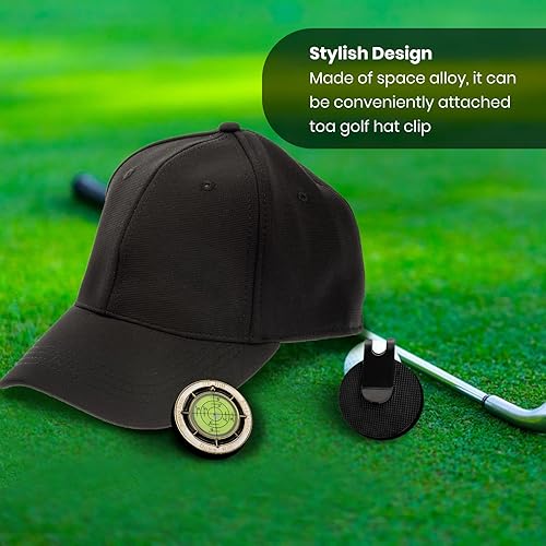 Miniatura 3 de Ddaowanx Lector verde de golf, marcador de pelota de golf con burbuja horizontal de alta precisión, herramienta de accesorios de golf Putt Aid,