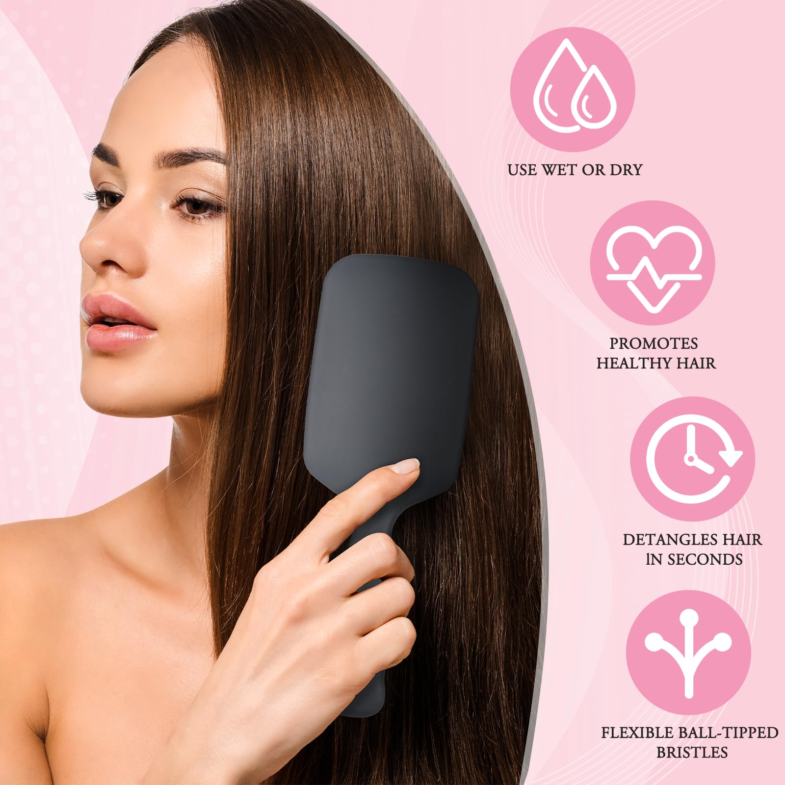 LORSEX 2 Pack Hair Brush - Image 4