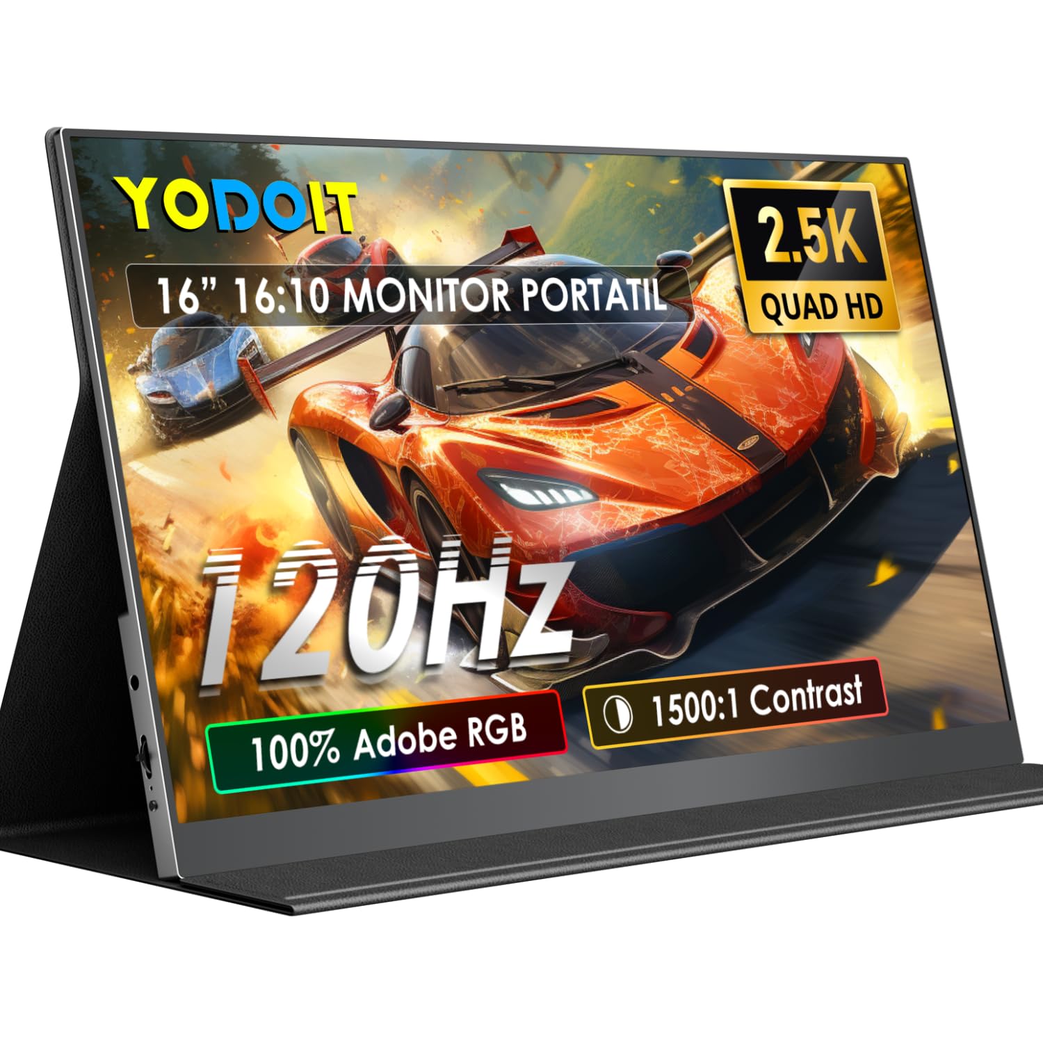 Yodoit Monitor Portátil 15,6", IPS FHD 1920×1080P Pantalla Portatil con Soporte, Conectividad USB-C y HDMI, Altavoces Integrados, para Computadora Portátil/PC/Mac/PS4/PS5/Xbox/Switch — view 19