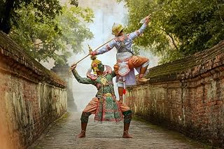 Khon Performance Art Dance Drama from Thailand Dancing in Masks Photo Photograph Cool Wall Art Print Poster 36x24