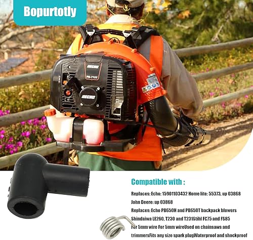 Miniatura 5 de 135-053 STE 135-053 Bota de bujía para alambre de 0.197 in Para alambre de 0.197 in Se utiliza en motosierras y recortadoras - (4PCS)