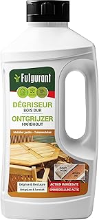Fulgurant - D&eacute;griseur Bois Dur, D&eacute;grise, Nettoie, D&eacute;graisse et Restaure Tous Types de Bois, 1 L