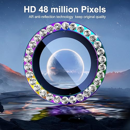Miniatura 3 de BAZO Protector de lente de cámara para iPhone 14 ProiPhone 14 Pro Max, protección contra caídas Cubierta de cámara de vidrio templado 9H, pantalla