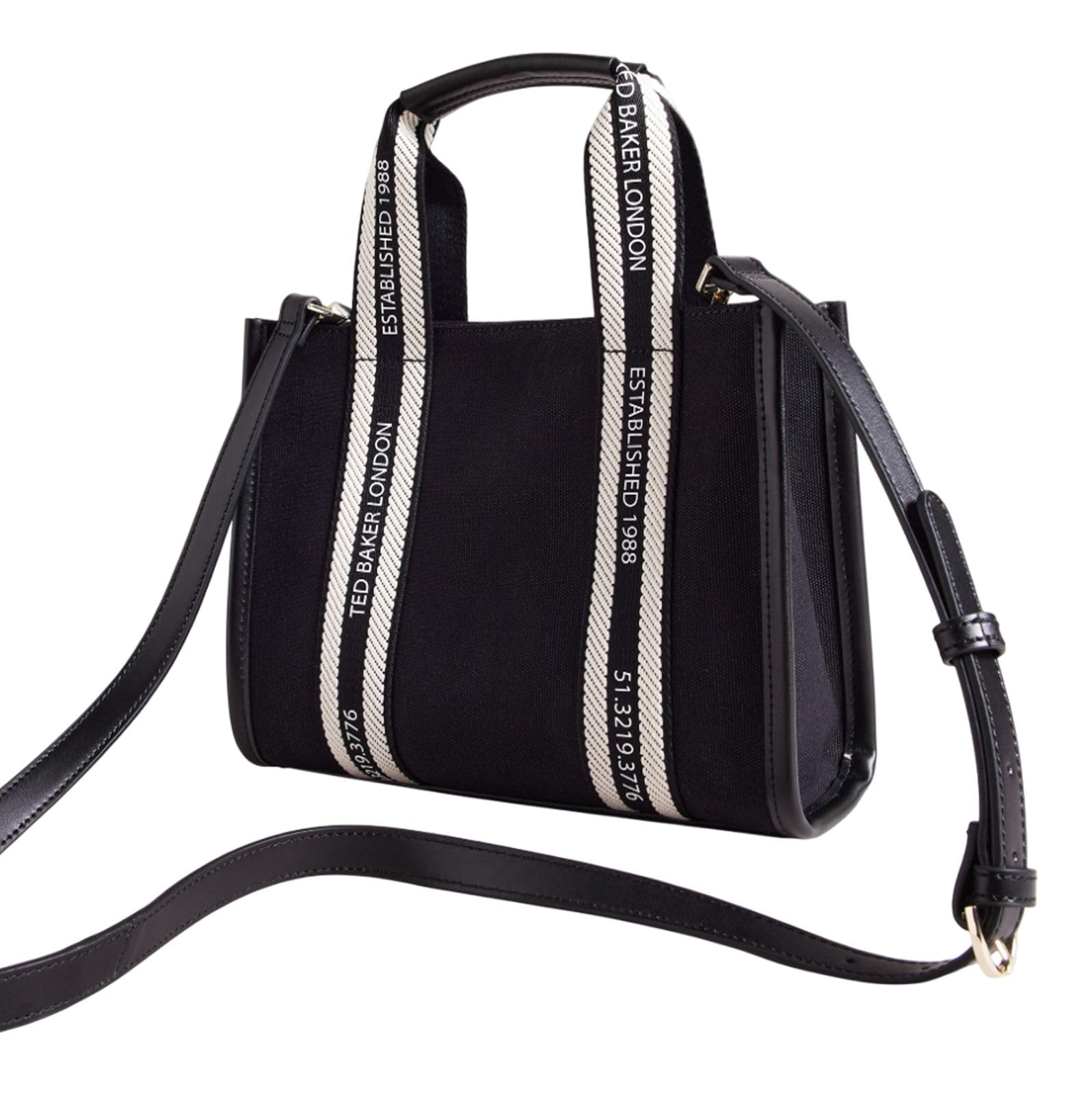 Ted Baker Damen Georjey Branded Webbing Canvas Tote Tragetasche aus Segeltuch