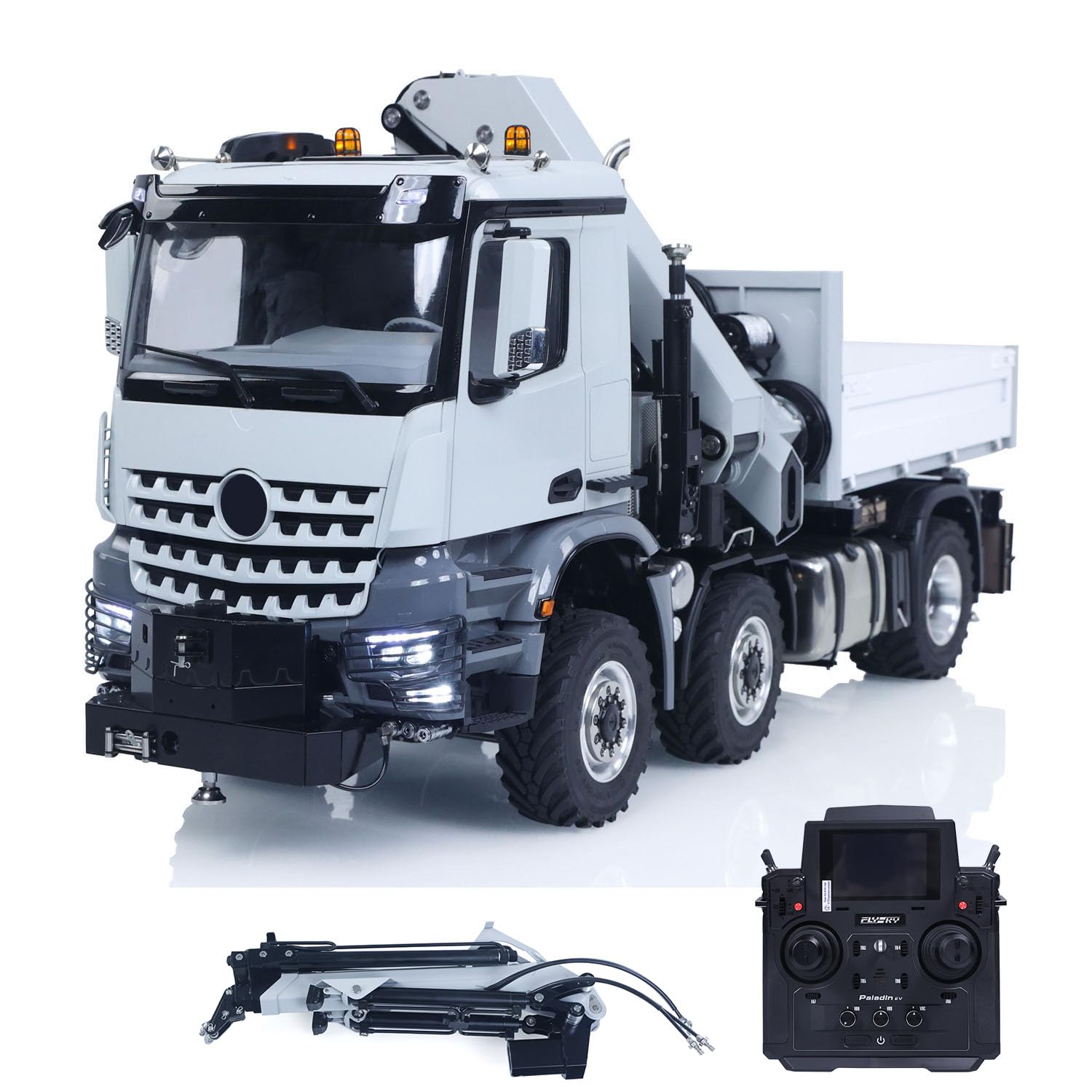 TOUCAN RC HOBBY 4151 AK Metal 1 14 RC Tractor Truck with Hydraulic Crane Fly Jib Arm Bucket
