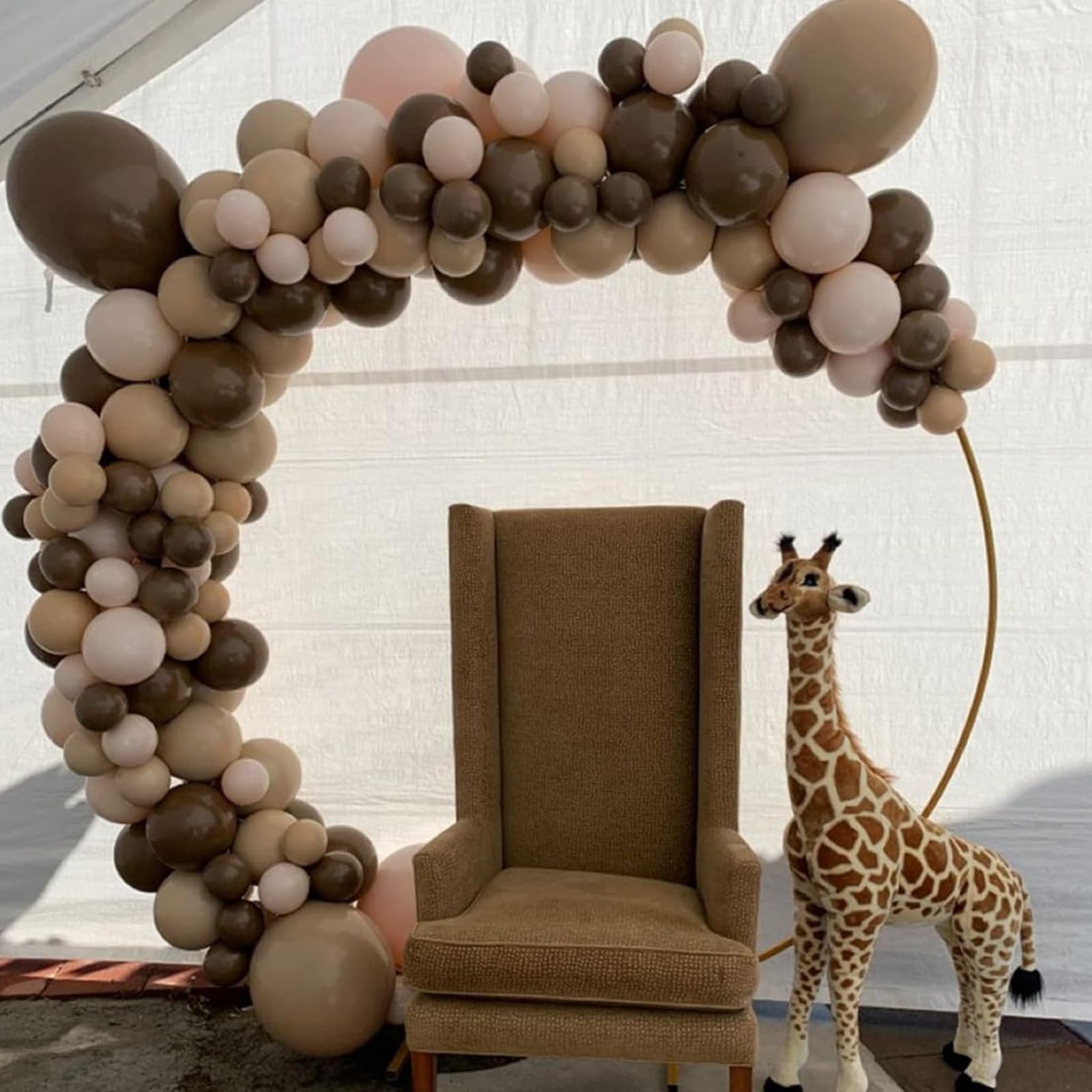 HJXGQJM Metall Luftballon Bogen Kit, Eisen Hochzeitsbogen, Ballonbogen Gestell Mit Fuß, Ballon Ring, DIY Metall Runde Ballon Bogen Girlande, Gold/Weiß Traubogen Hochzeit(White,200cm)