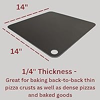 Vista 1 de ThermiChef 14" by 14" Pizza Steel (1/4" Thickness) - Multipurpose Cooking Steel for Ovens & Grills - Made in the USA