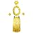BAJOTAL Hawaiian Luau Hula Grass Skirt with Large Flower Costume Set for Dance Party Decorations Favors (32 - Yellow)