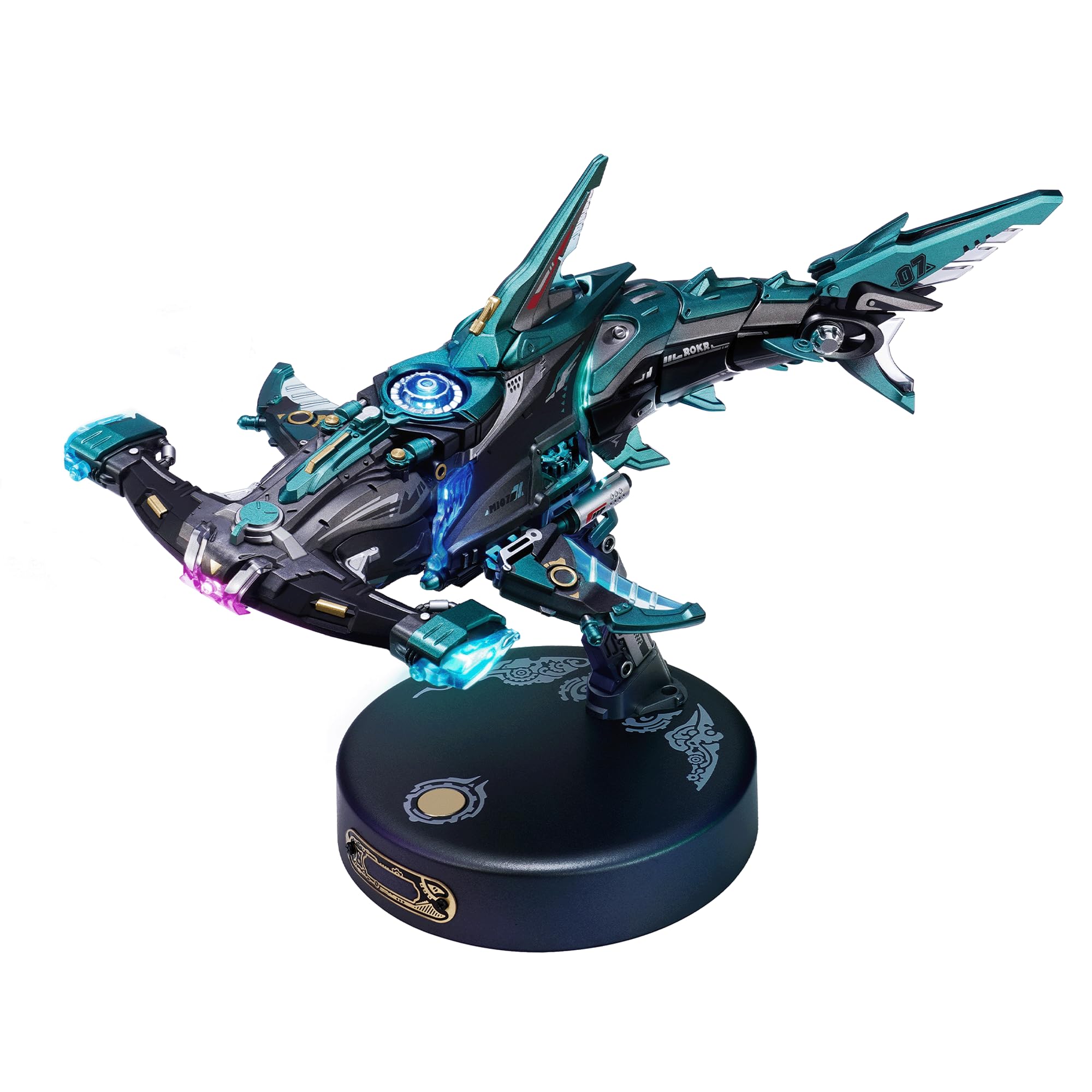 Hammerhead Shark 3D Puzzle, STEM Motorized Model Kit with RGB LED