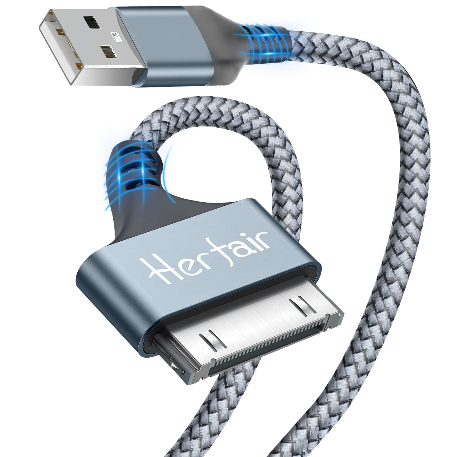 30 Pin Charger Cable for Old iPhone/iPod/iPad Support Fast Charging & Data