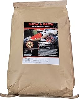 HALF OFF PONDS Show and Grow Koi and Goldfish Color Enhancing and Protein Food 50 lb Bag - KOISG-050