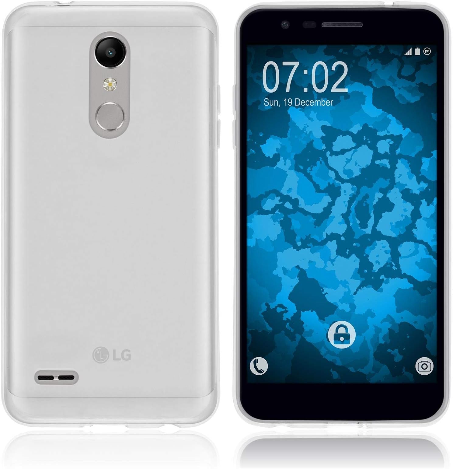 PhoneNatic Silicone Case Compatible with LG K11 Plus / K10 (2018) - Transparent Crystal Clear Cover Cover