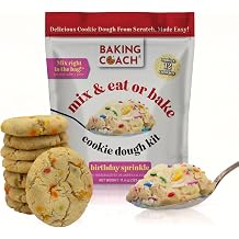 Baking Coach Mix & Eat or Bake Birthday Sprinkle Edible Cookie Dough Mix