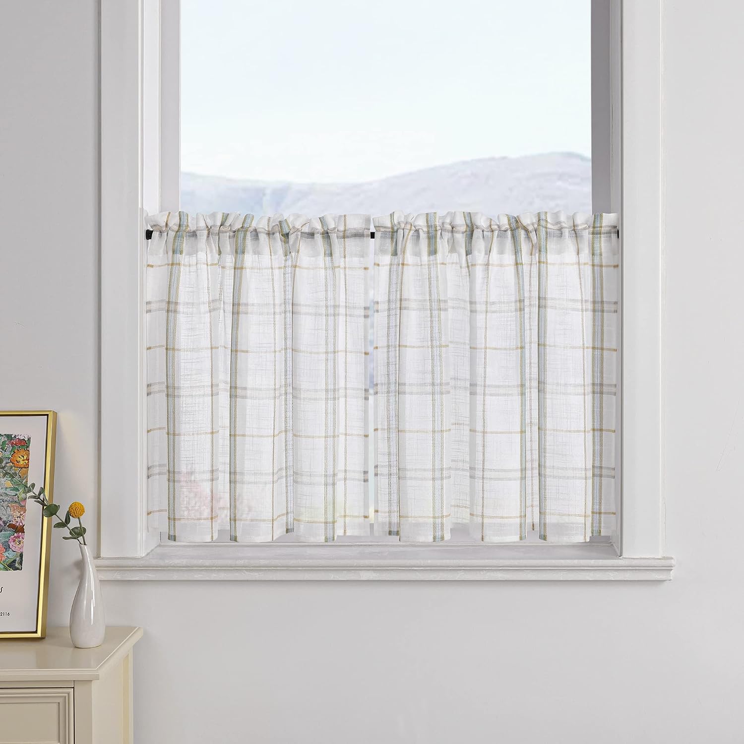 2 Set SCHOAL Transparente Vorhänge Gardinen Mit Kr Produktbild-Vorschau 2
