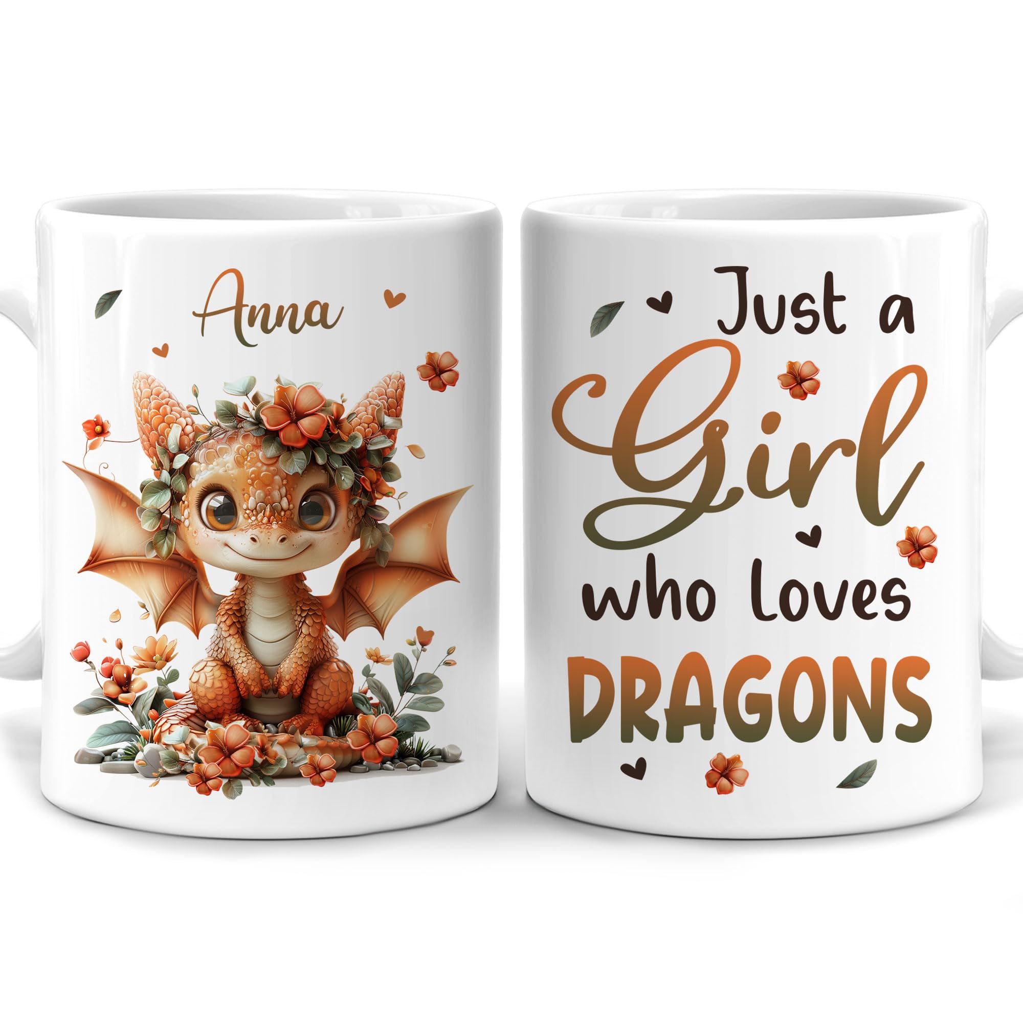Personalized Dragon Coffee Mug – Custom Name Glitter Dragon Ceramic Cup, 11oz Or 15oz - View #8