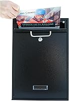 Vista 4 de MA36b Buzón montado en la pared, grano de cáscara de naranja negro