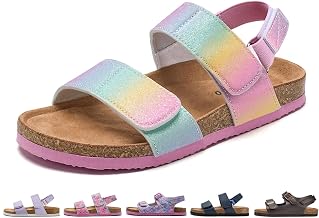 Torotto Sandals Girls Boys with Cork Sandals Children's Slippers Straps Adjustable Buckle Non-Slip with Fastening Sandals for Indoor and Outdoor Use