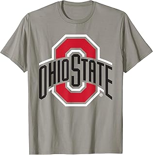 Ohio State Buckeyes Mens Icon Logo Officially Licensed Gray T-Shirt