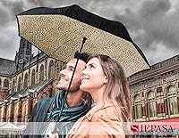 Vista 57 de SIEPASA Paraguas invertido invertido de 49/56 pulgadas, doble toldo extra grande, ventilado, resistente al viento, impermeable, paraguas de golf