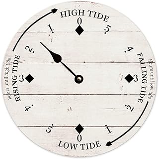 Guangpat Reloj de pared de madera desgastada blanca de 12 pulgadas, funciona con pilas, silencioso, sin tictac, decoración de pared para dormitorio, sala de estar