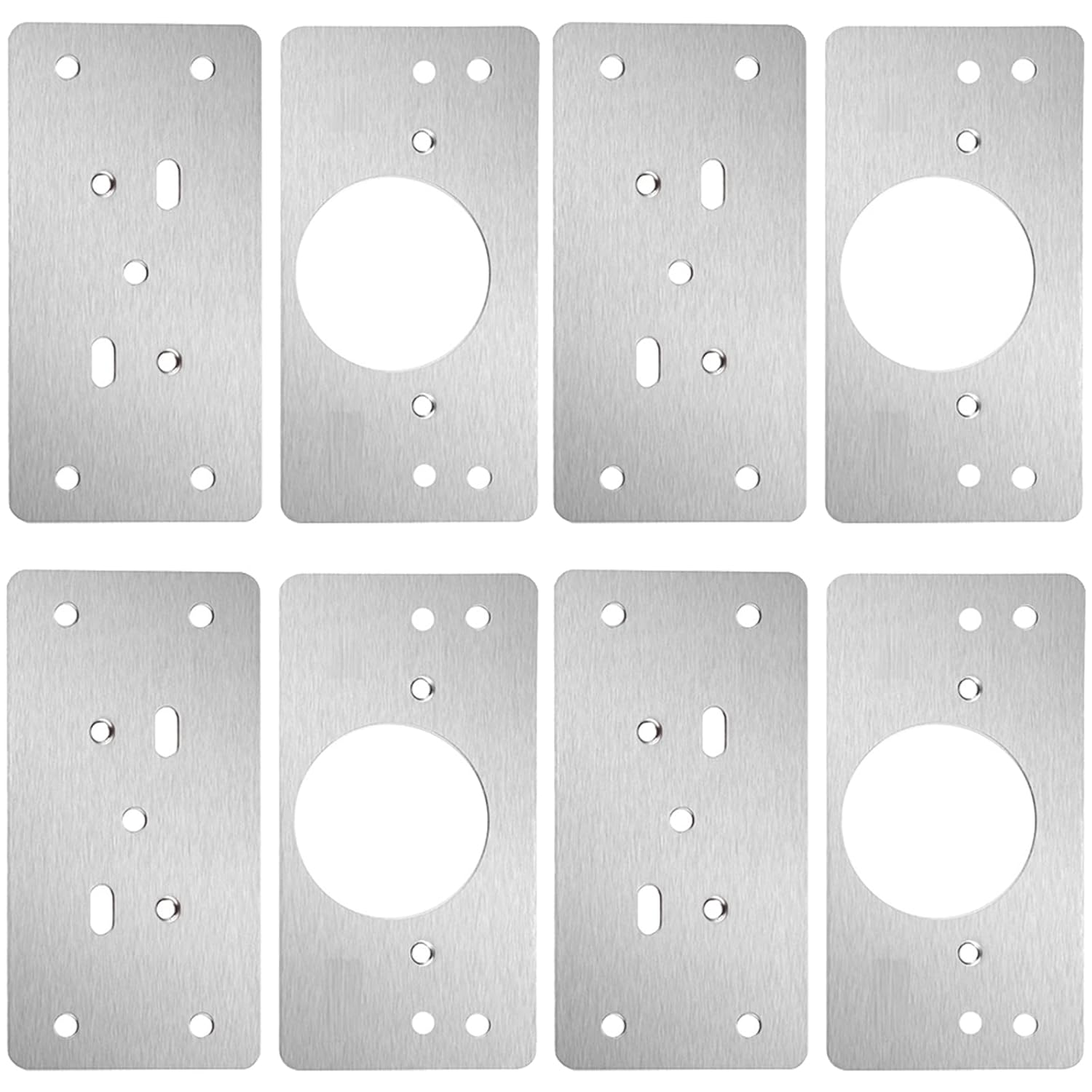 4 Pair Door Hinges, 4 Inch Durable Stainless Steel Hinge Repair Plate