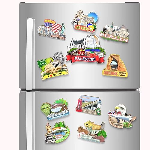 Miniatura 4 de Imán de nevera con imán de Palestina, Estados Unidos, 3D, monumentos, viajes, coleccionables, recuerdos, decoración hecha a mano