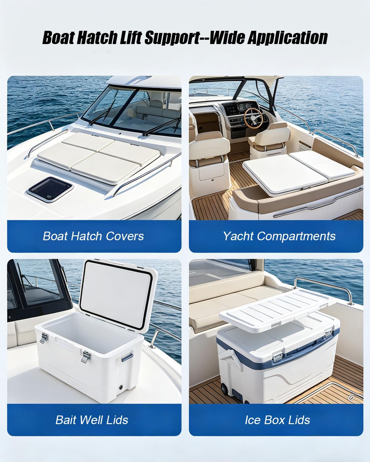 8" or 10" Hatch Lid Support Spring for Boat Marine Yacht Indoor Outdoor