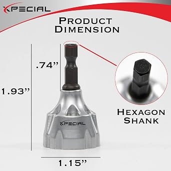 Deburring External Chamfer Tool, with Tungsten Carbide Blade, Deburring Chamfering Drill Bit, Remove Burr Tools Quick Release Hex Shank. Improved Durability and Sharpness. Fits 1/8 to 3/4.
