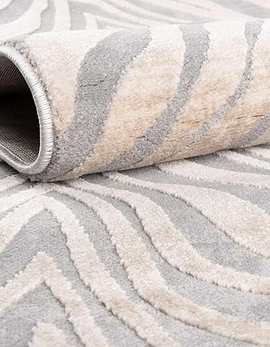 Miniatura 6 de Unique Loom Finsbury Collection - Alfombra de área Meghan (4 pies 1 pulgada x 6 pies 1 pulgada, rectangular, gris y marfil)