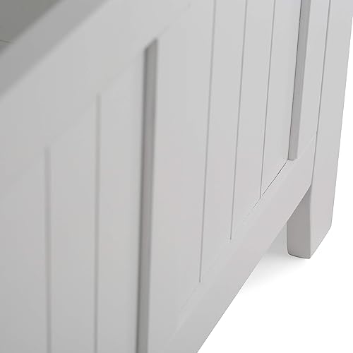 Miniatura 9 de Simpli Home colección Acadian banca para entrada de 48 pulgadas de ancho, Madera, Blanco Blanco,Negro -,Azul costero envejecido,Marrón