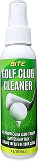 Bite Golf Club Grip Cleaner Spray | Keeps Clubs, Irons, and Drivers Clean | Use With Cloth, Brush, or Bottle Brush Refill | Restore Grip Tack
