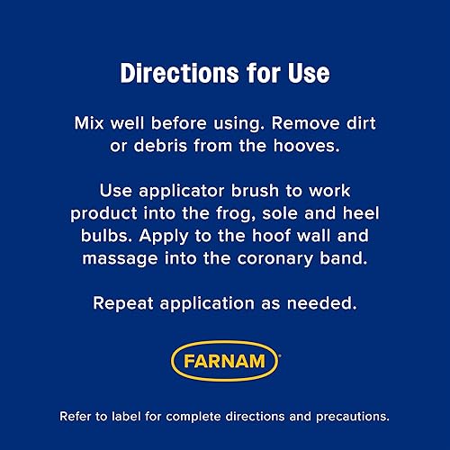 Vista 9 de Farnam Rain Maker - Hidratante y acondicionador de pezuñas de triple acción, protección contra el clima seco, grietas, divisiones, talones