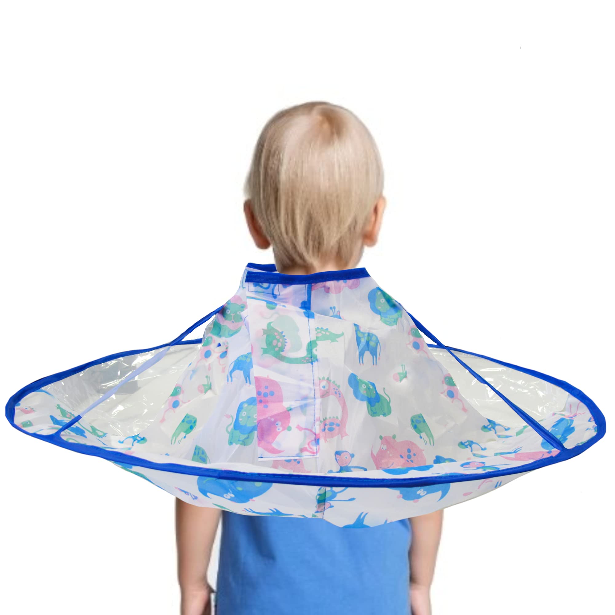 GUSTO Mantella Taglio di Capelli Bambini Parrucchiere Grembiule Mantellina Finestra Trasparente Kids Hairdresser Cape Stampa Bambini e Adulti - 2