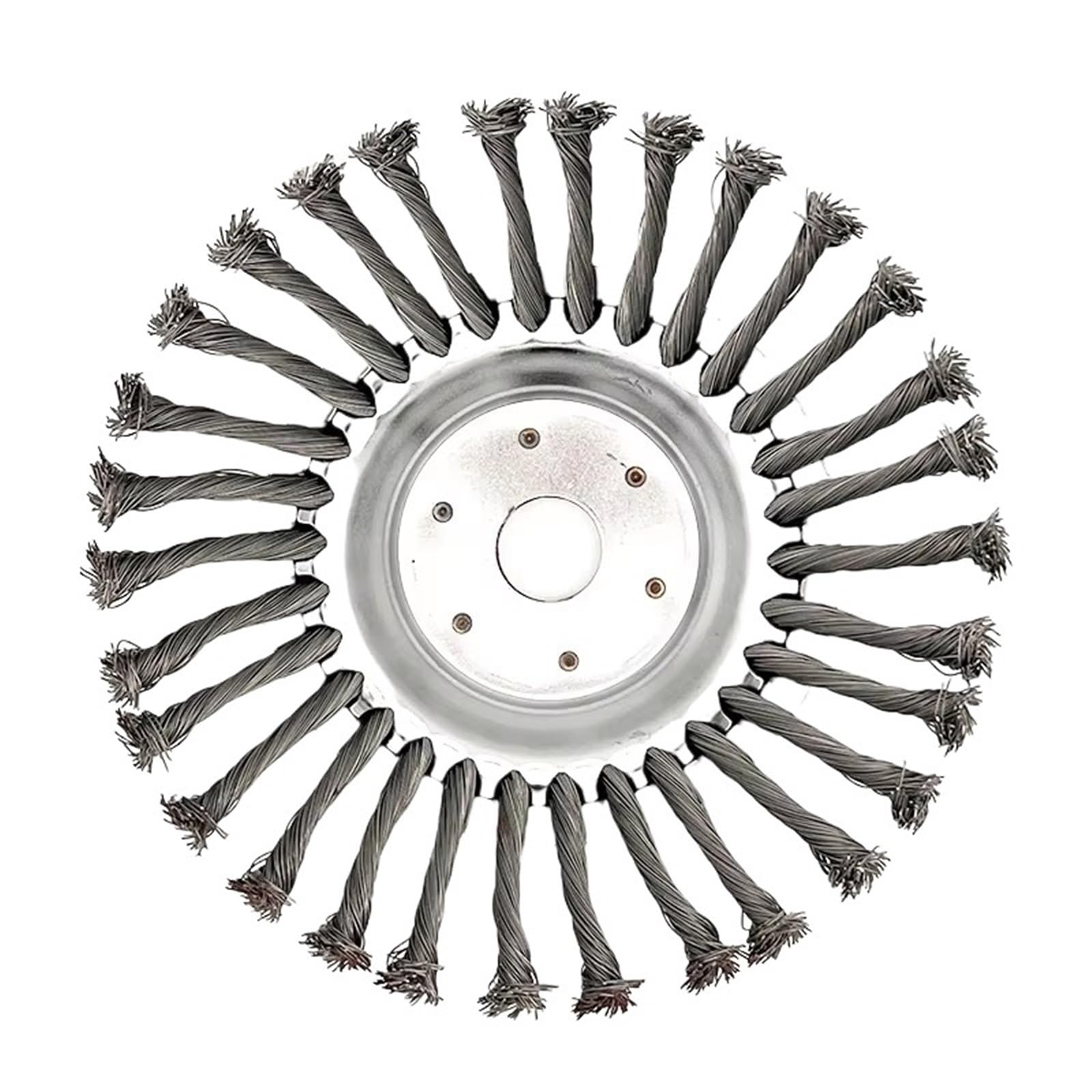 Cepillo de nudos con cabezal de corte de césped de 6, 8 y 10 pulgadas, cepillo de alambre de acero, disco de cepillo, herramientas de jardín for cortacésped, accesorios for malezas(6in without parts)