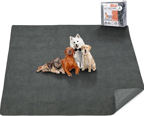 Miniatura 1 de Almohadillas lavables para orina de perros, paquete de 6, almohadillas reutilizables de 16 x 24 pulgadas, almohadillas absorbentes antideslizantes