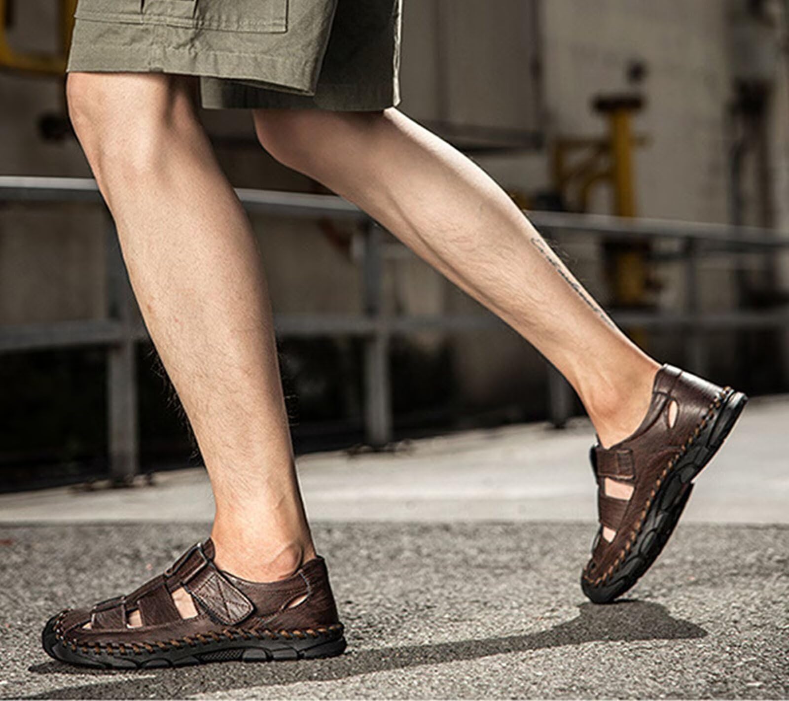 Rivccku Sandalias Deportivas Hombre Verano Sandalia de Senderismo Exterior Antideslizantes Casual Trekking