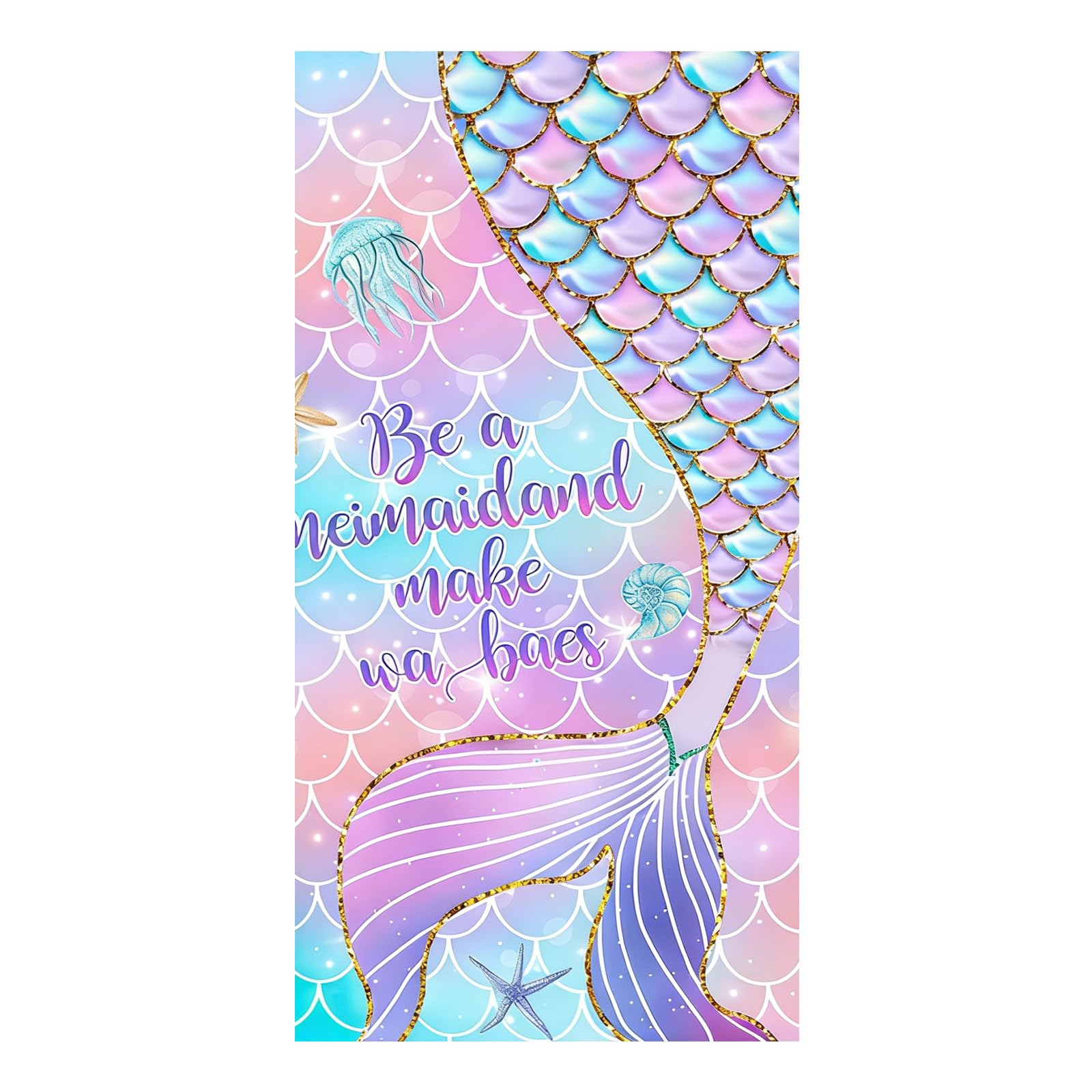 Vxcvzv 1 Piece Beach Towel Swimming Towels for Kids Mermaid pattern Soft and Lightweight Blanket for Camping Showers Girls Bath Pool Camping Travel 80 x 160cm (Pink Mermaid)