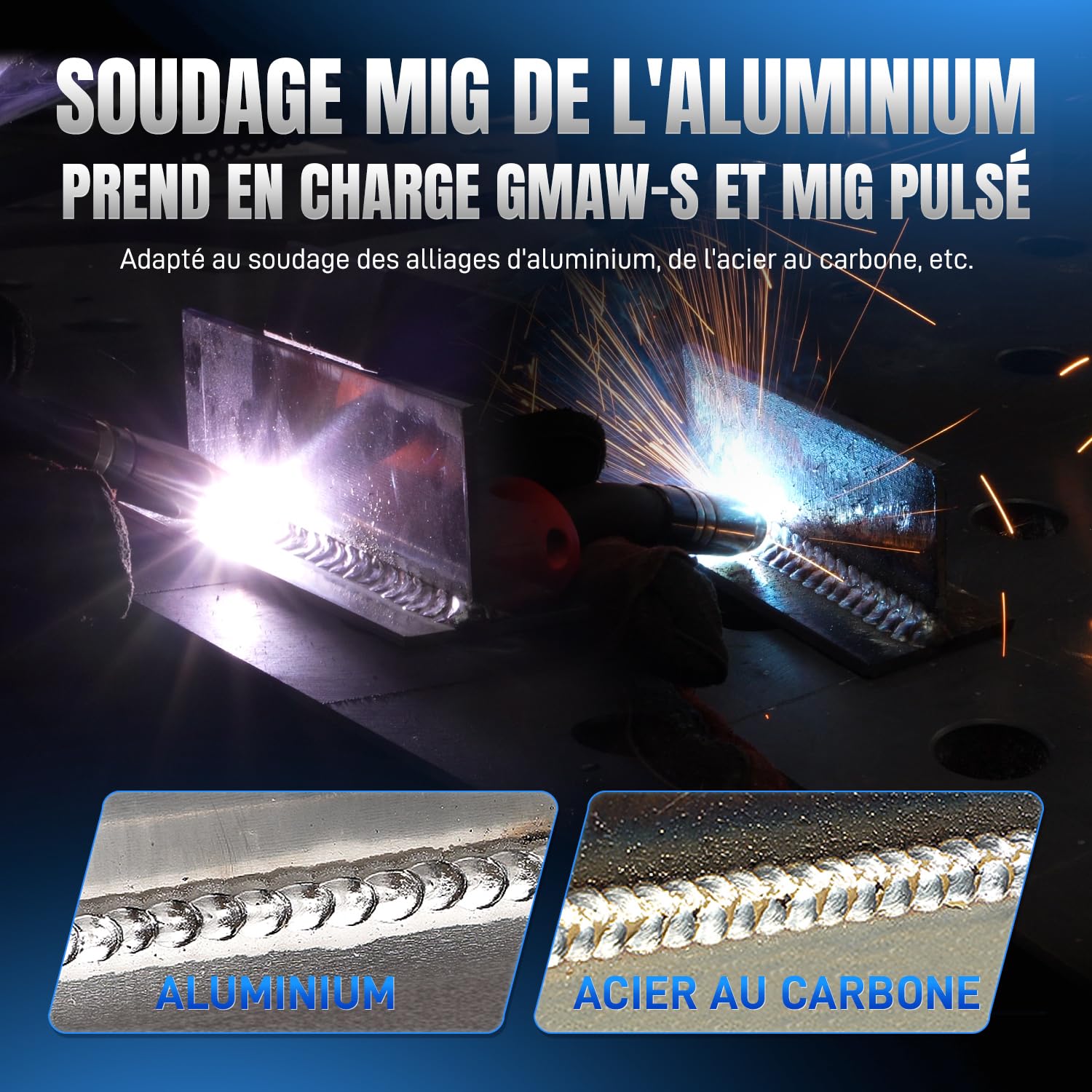 ANDELI 8-in-1 Saldatrice multifunzione 230V - 205A/50A MIG/TIG HF/Plasma | MIG-205DP, Pulsato/Gas/Filo/Pulizia/Freddo/MMA, IGBT, 2T/4T, per Alluminio/Acciaio/Inox, Plasma 50A, Memoria, display HD-LED