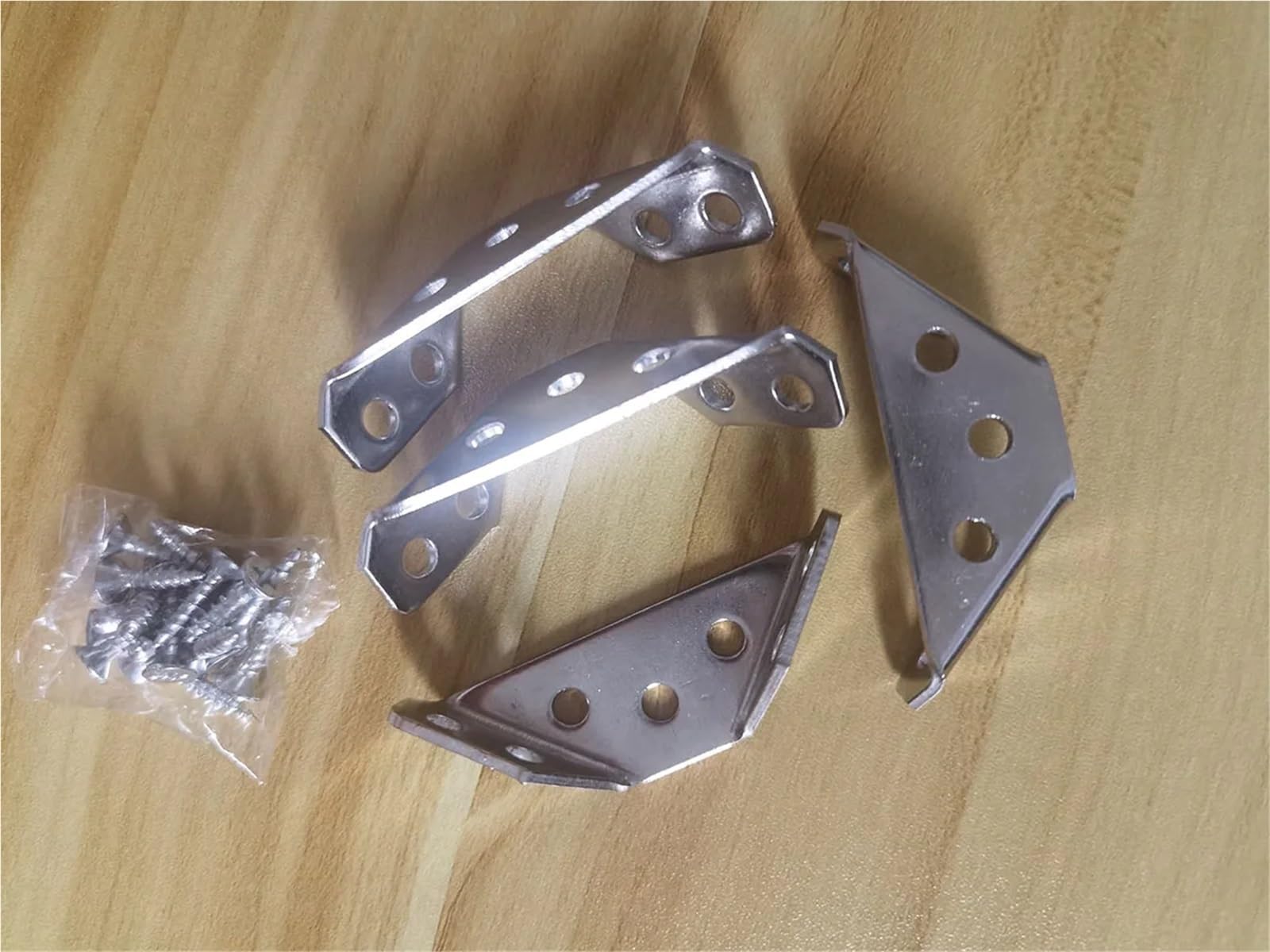 Staffe angolari universali in acciaio inox, 20 pezzi, connettori angolari per mobili con viti, staffe di supporto triangolari